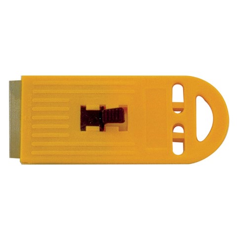 PLASTIC SCRAPER YELLOW CARDED  